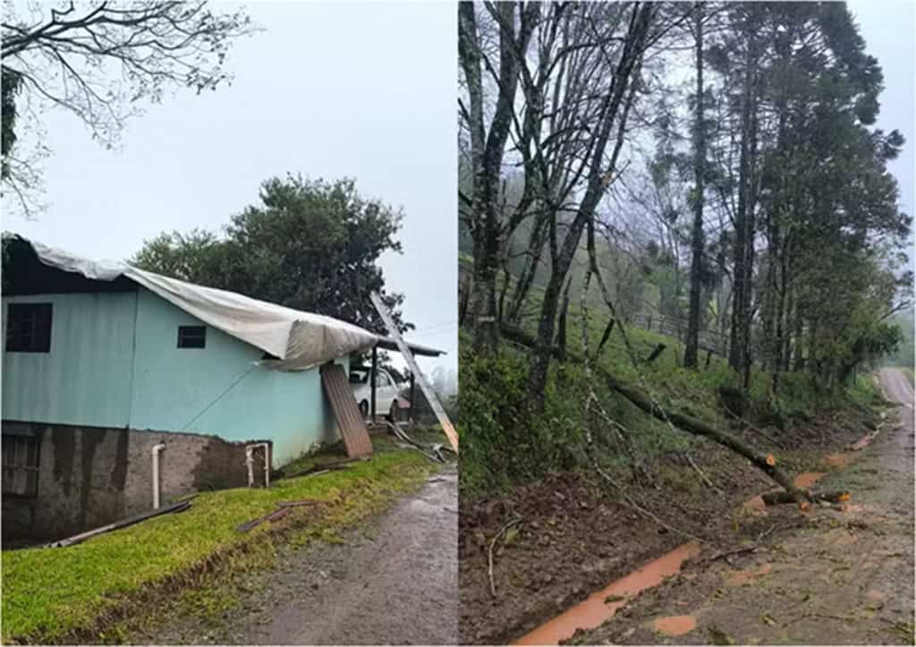 tornado que atingiu a cidade de barra bonita, em santa catarina