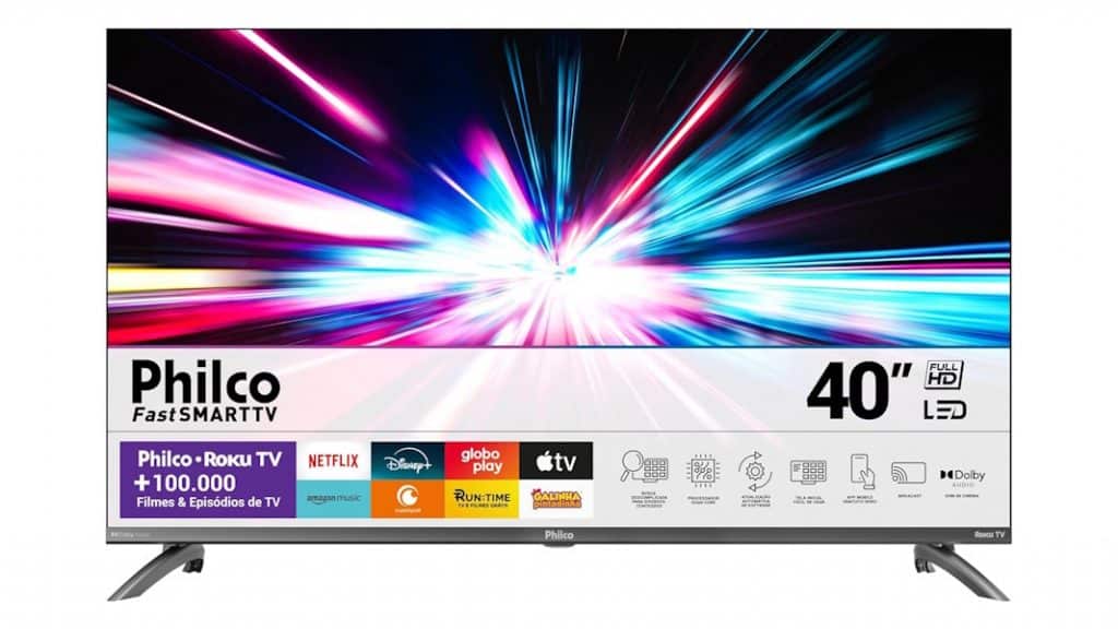 Smart TV Philco Roku de 40 polegadas