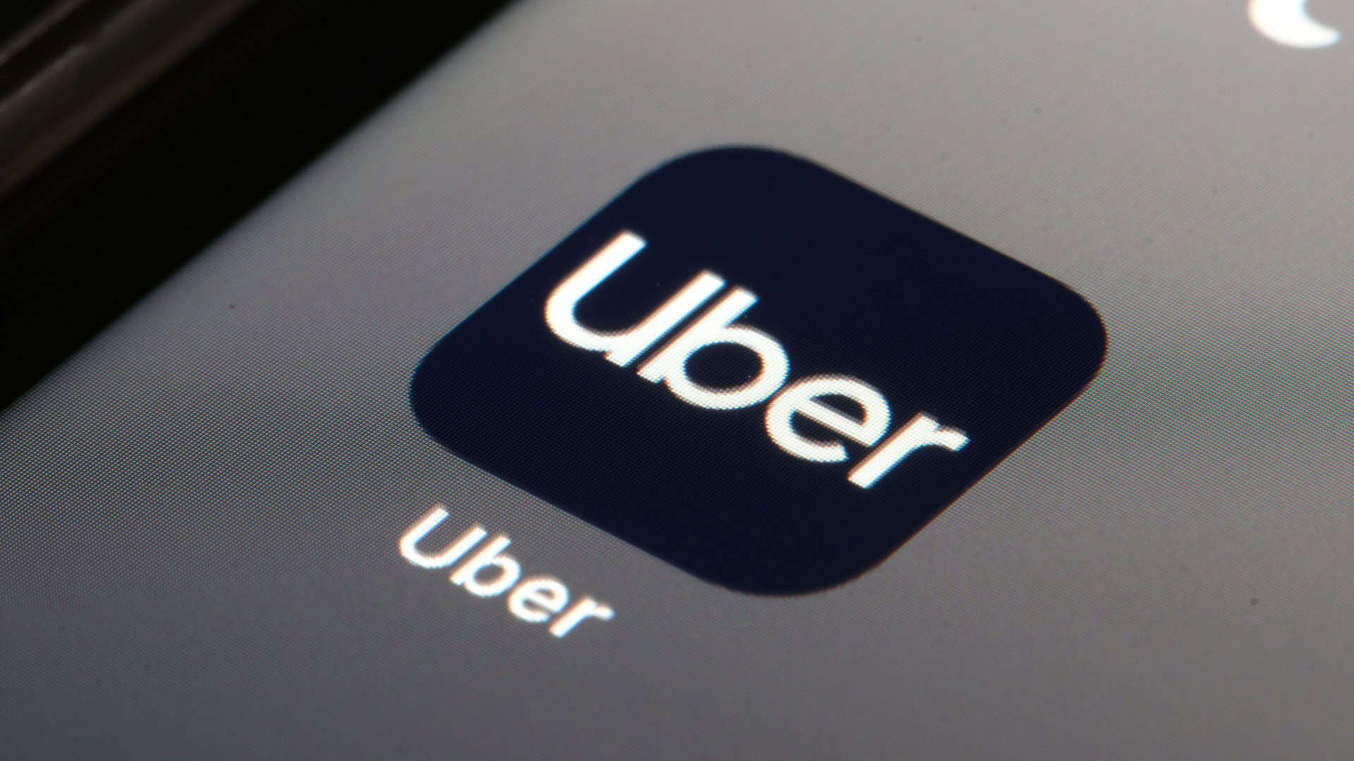Ícone do Uber na tela de um smartphone