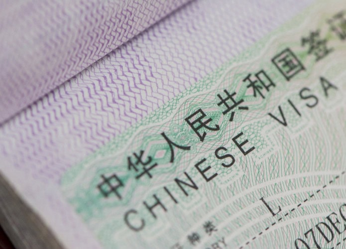 visto china