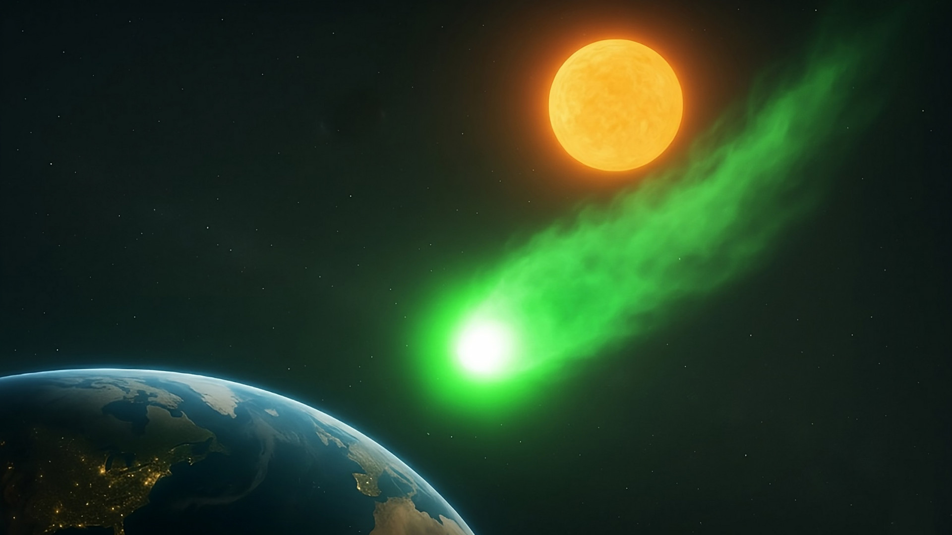 Cometa caindo na Terra