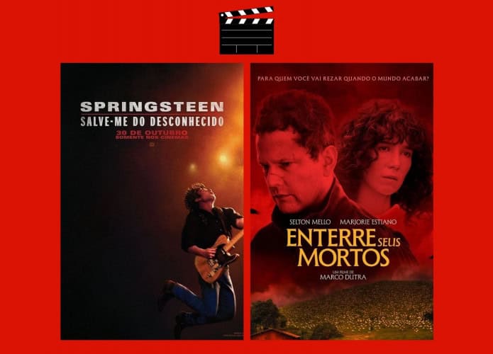 Montagem com pôsteres dos filmes