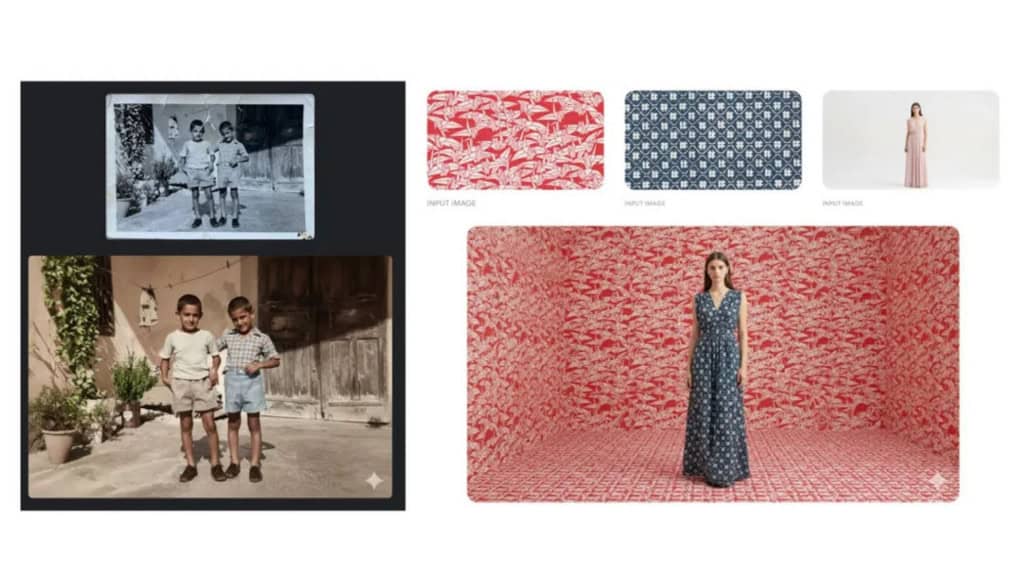 Montagem com imagens editadas no Nano Banana do Google