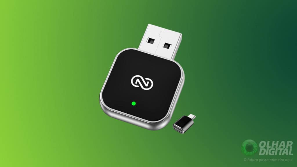 Hailoly – Adaptador sem fio Android Auto (Wi-Fi e Bluetooth)