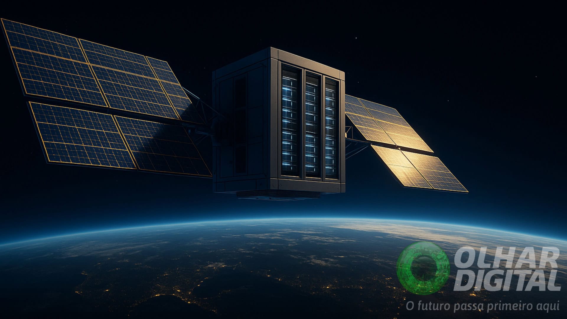 Ilustração de data center e supercomputador de IA da China com 