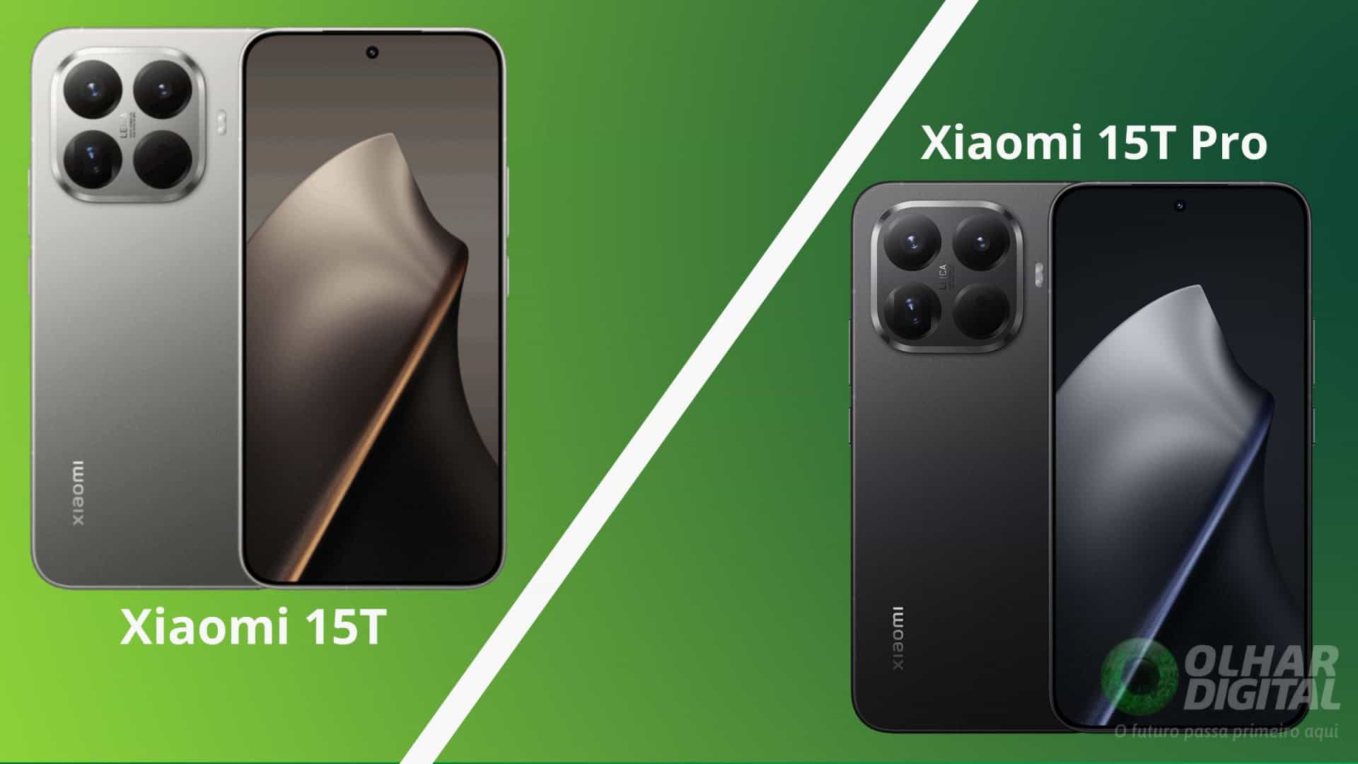 Imagem ilustrativa de comparativo entre Xiaomi 15T vs Xiaomi 15T Pro