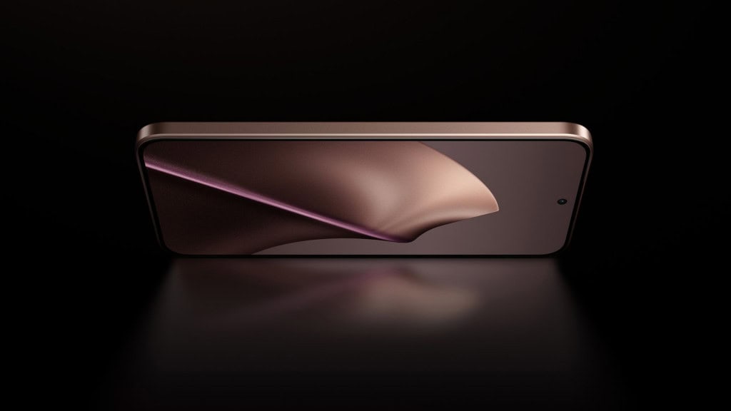 Celular 15T da Xiaomi na horizontal; imagem destaca a tela do smartphone