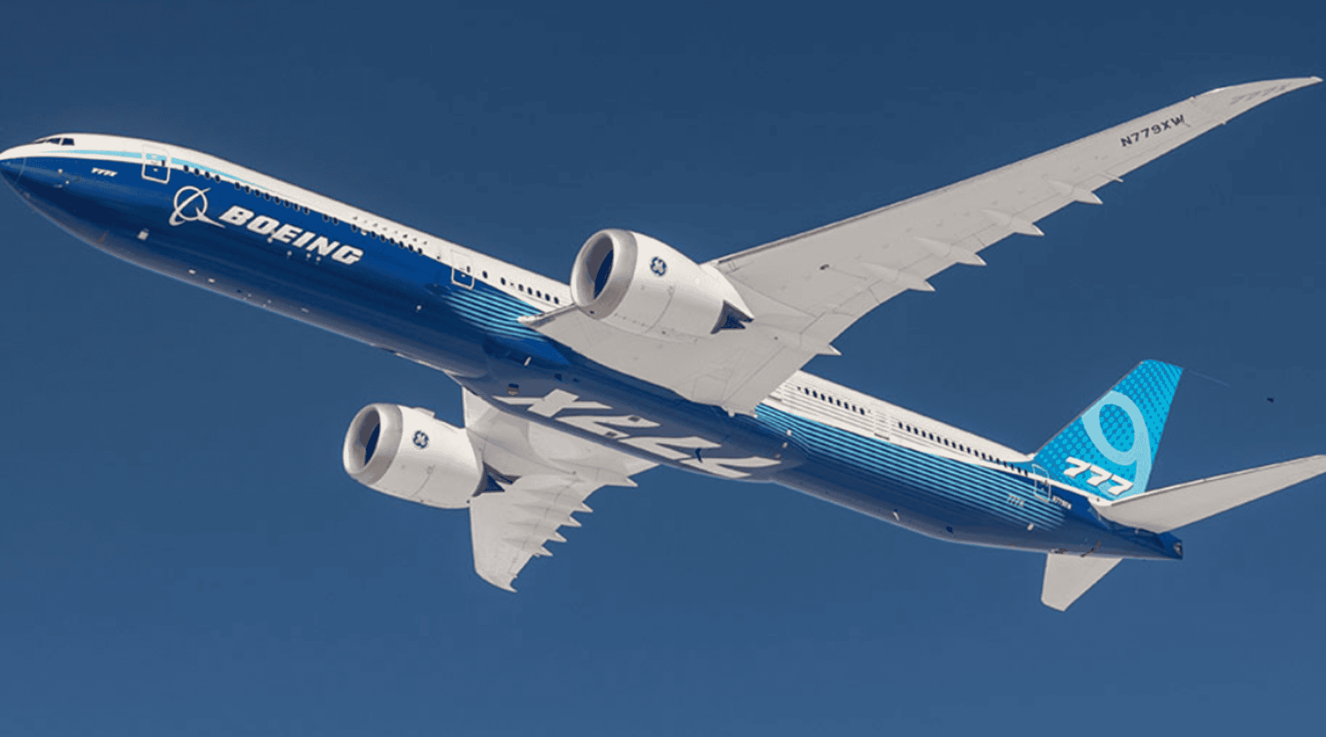Avião da Boeing no ar