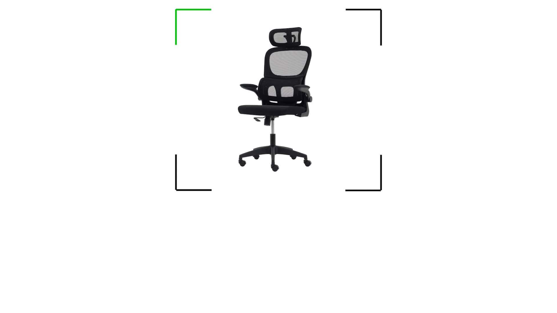Cadeira de escritório ergonômica com suporte lombar