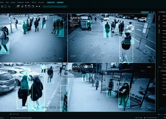 câmeras de vigilância rua