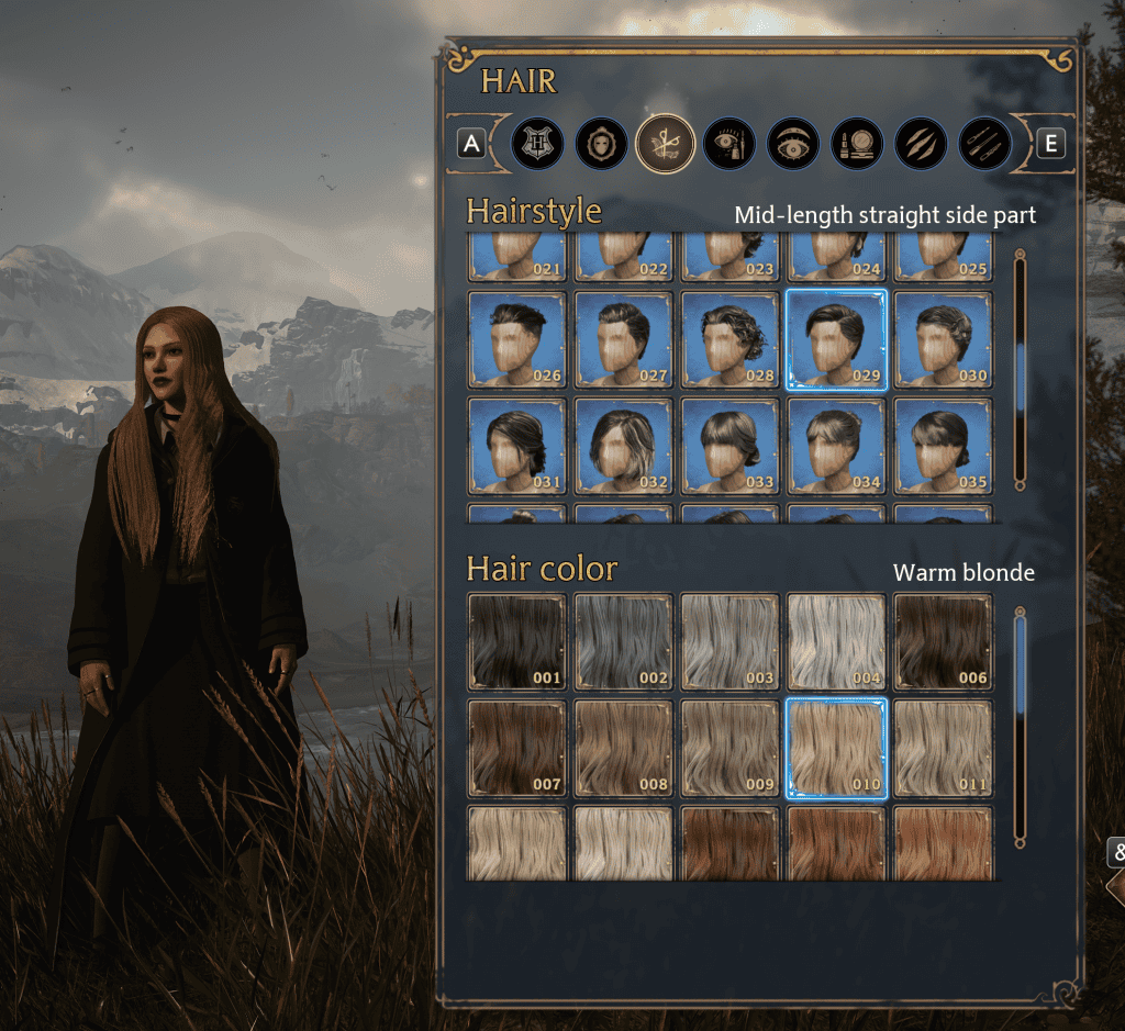 Character Editor. Imagem: Reprodução