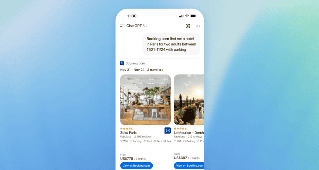 chatgpt booking