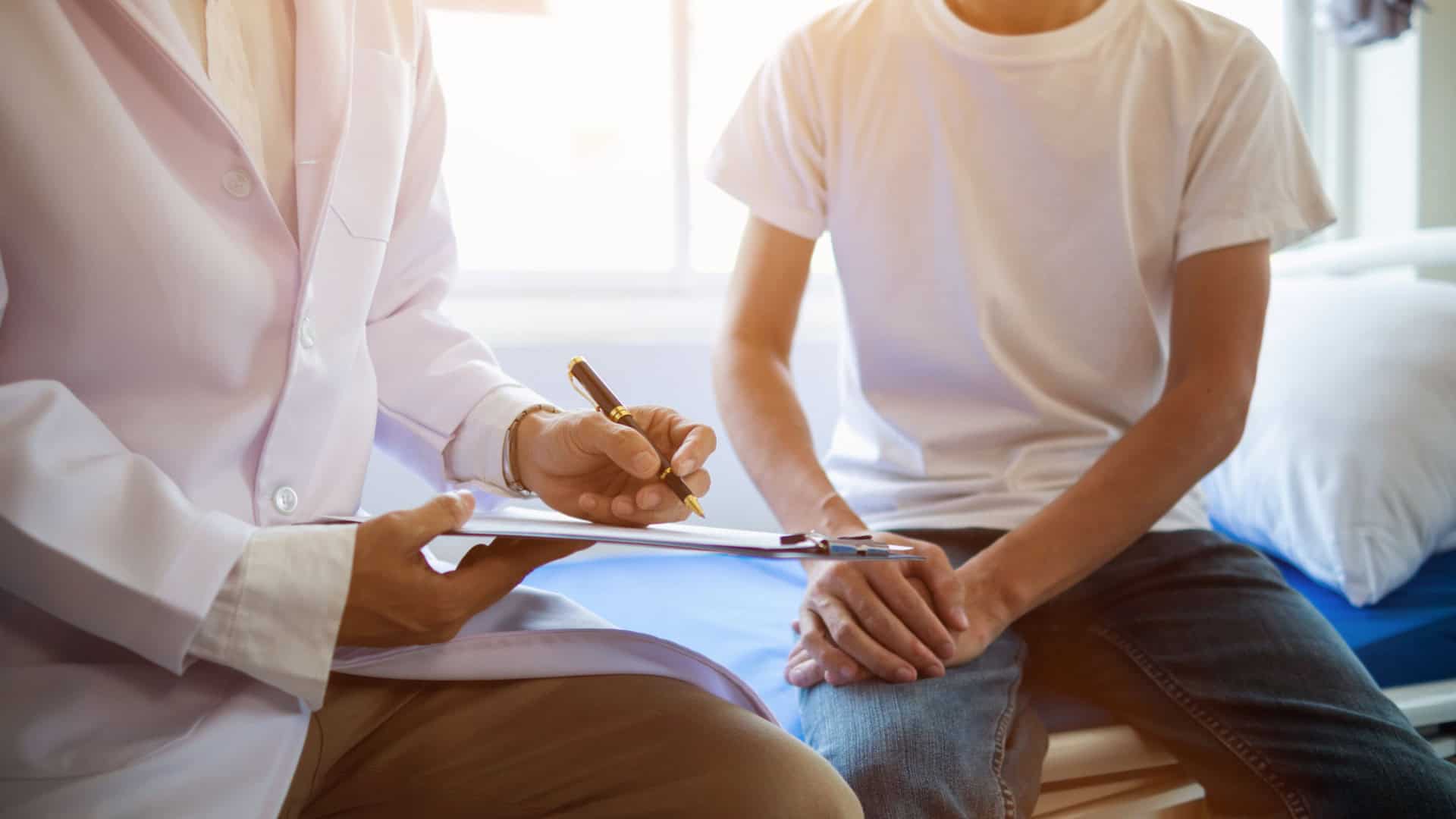 Paciente em consulta médica