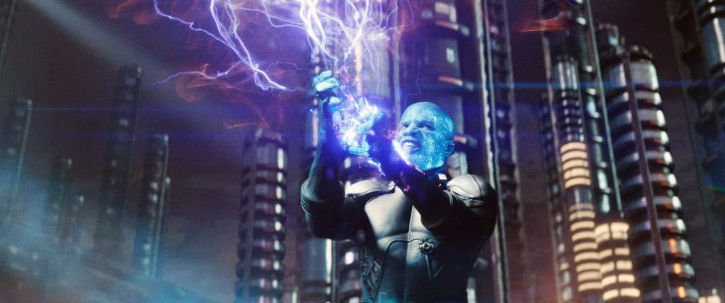 O ator Jamie Foxx interpreta o vilão Electro no filme “O Espetacular Homem-Aranha 2" 