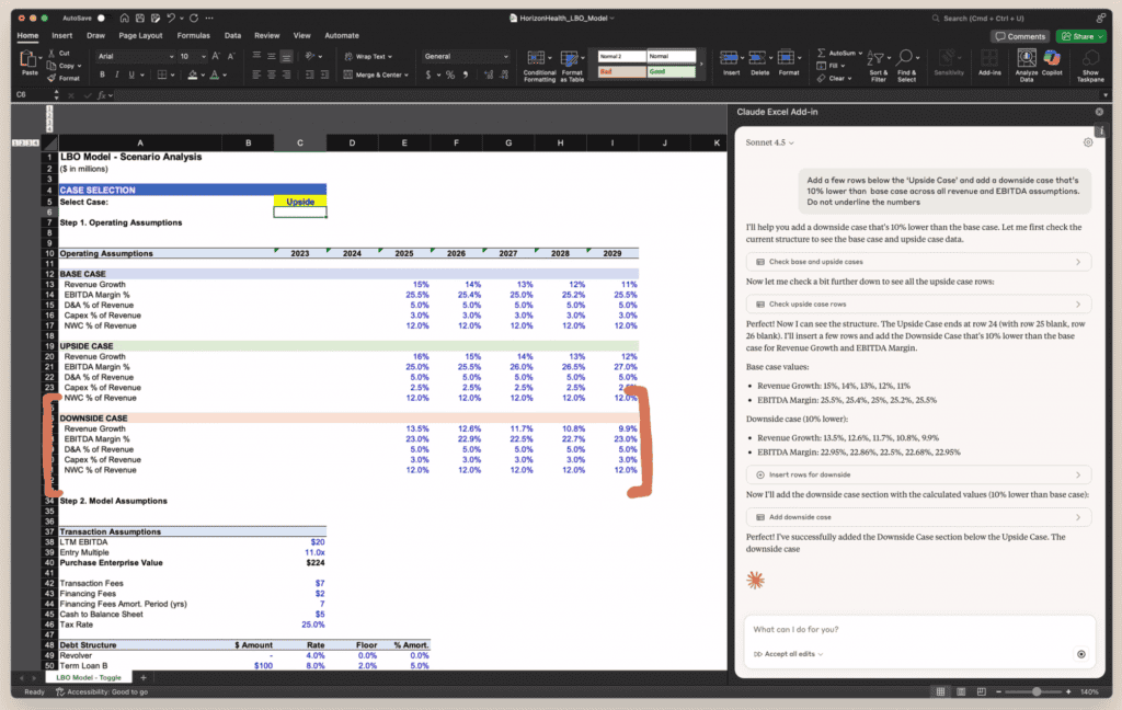 excel claude