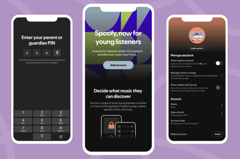 Spotify amplia globalmente recurso testado no Brasil O Spotify anunciou a expansão global das Contas Gerenciadas, uma função voltada a famílias que permite aos pais supervisionar e personalizar o que seus filhos menores de 13 anos ouvem na plataforma. Spotify amplia globalmente recurso testado no Brasil