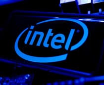 Logo da Intel em um smartphone na horizontal
