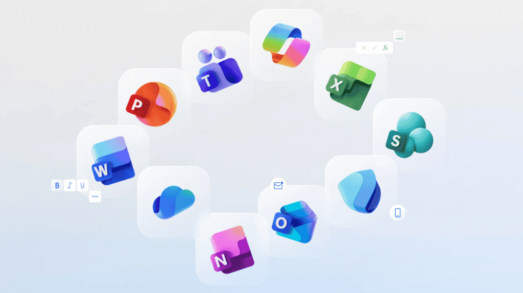 Novos ícone do Microsoft 365 ficaram mais coloridos e modernos