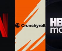Logo do Netflix, Crunchyroll e HBOMax