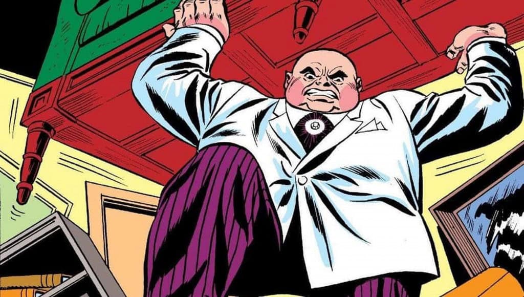 Personagem vilão Rei do Crime em quadrinho do Homem-Aranha