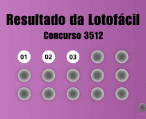 Resultado da Lotofácil concurso 3512