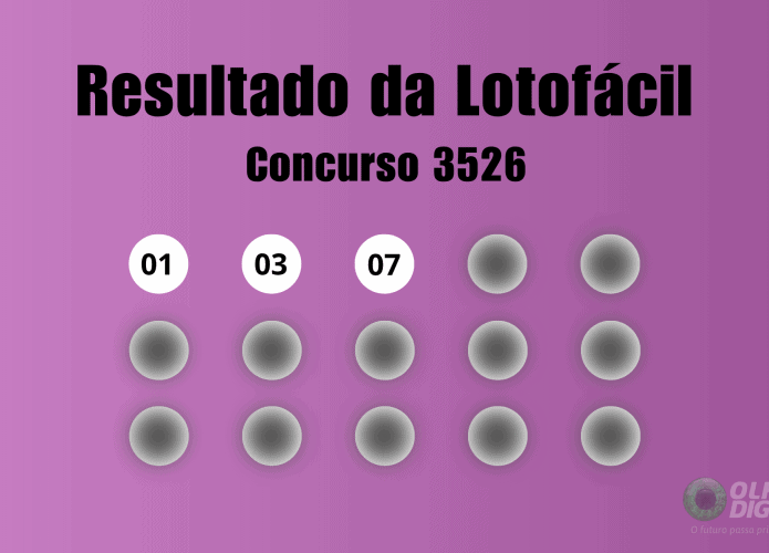 Resultado Lotofácil concurso 3526