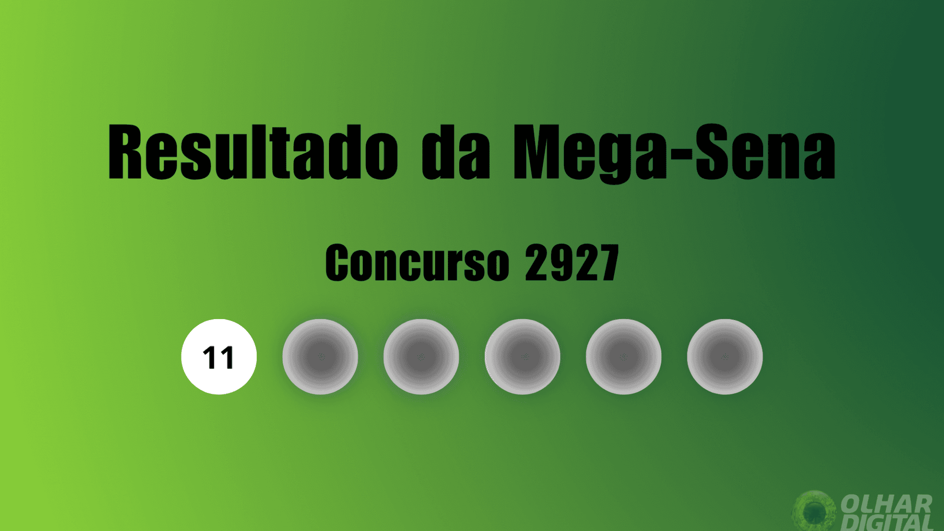Resultado da Mega-Sena concurso 2927