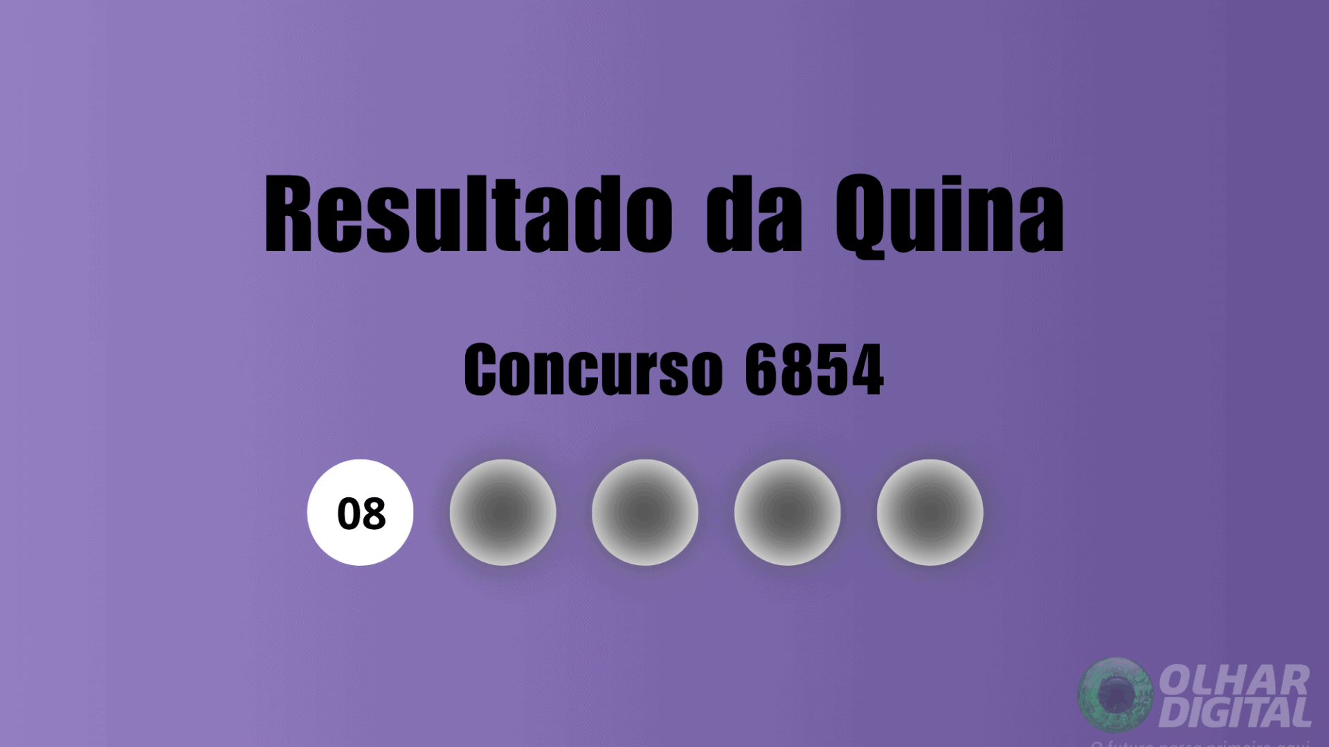 Resultado da Quina concurso 6854