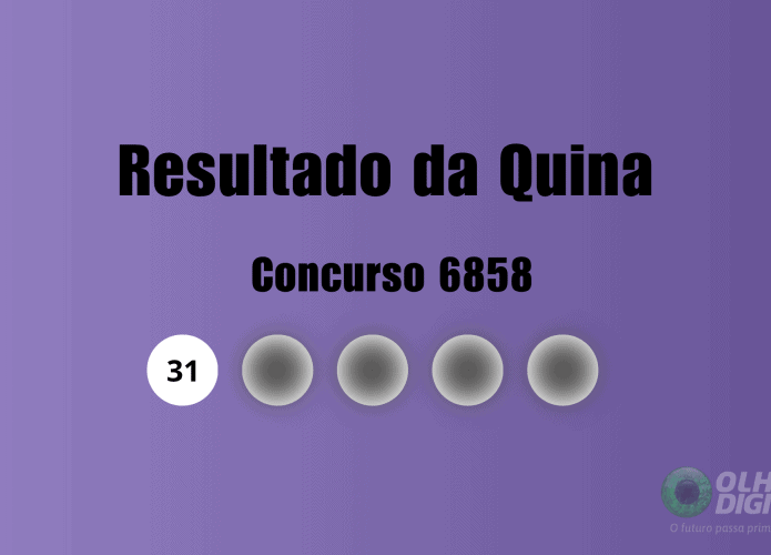 Resultado da Quina concurso 6858