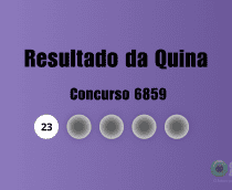 Resultado da Quina concurso 6859