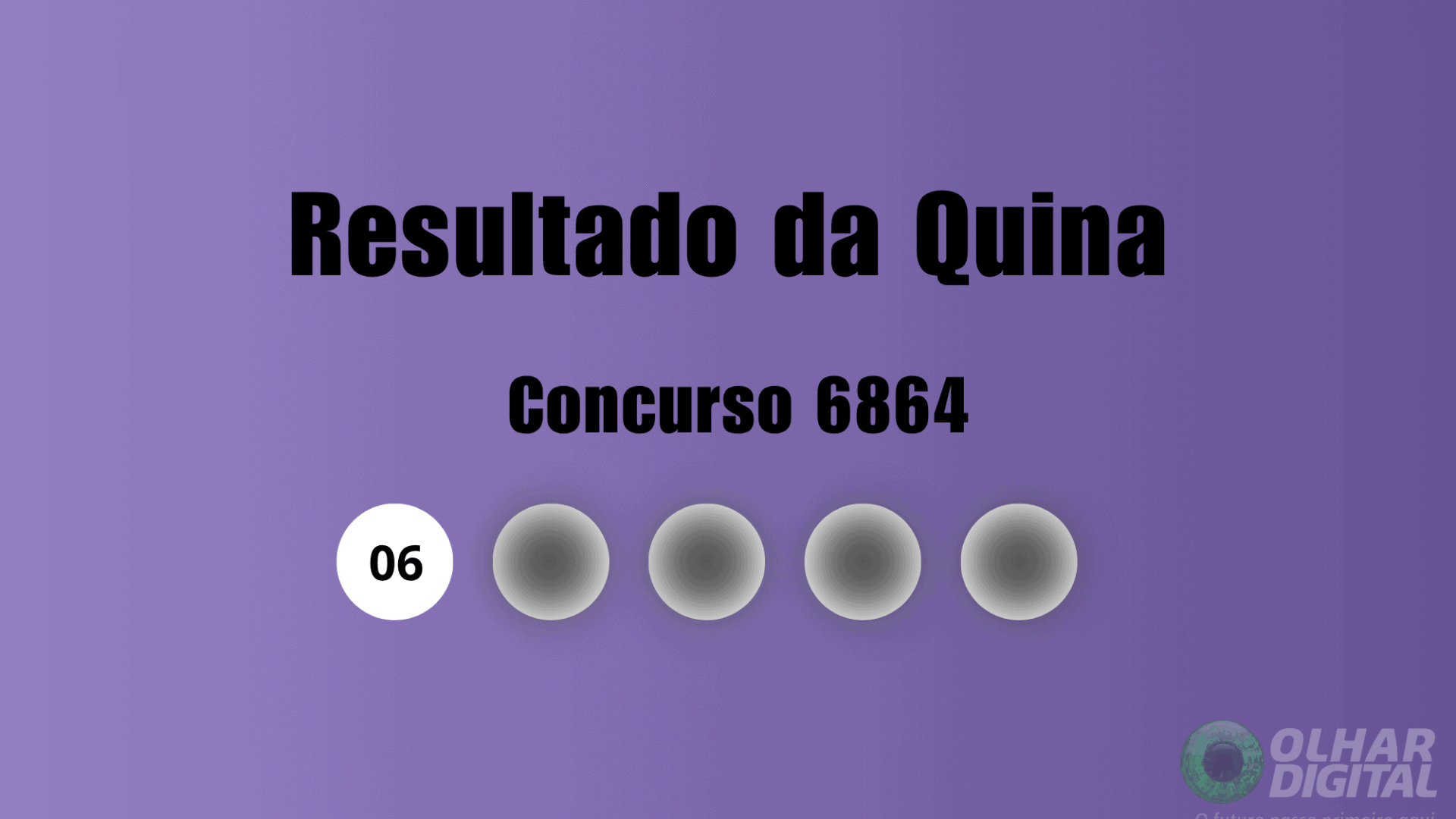 Resultado da Quina concurso 6864