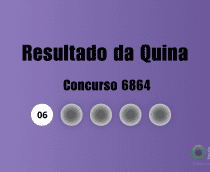 Resultado da Quina concurso 6864