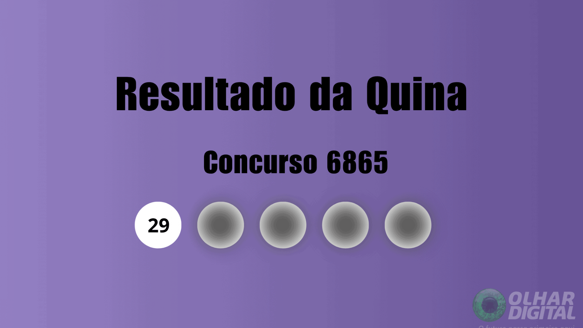 Resultado da Quina concurso 6865