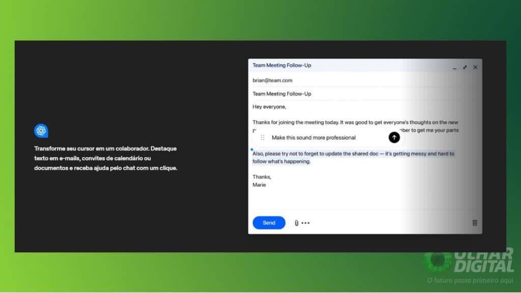 Testou o ChatGPT Atlas? Veja 8 coisas que você pode fazer com ele A OpenAI revolucionou a forma como interagimos com conteúdos online ao lançar o ChatGPT. A inteligência artificial se tornou quase sinônimo dessa tecnologia e está mais popular do que nunca. Usuário utilizando o ChatGPT Atlas para resumir automaticamente um artigo extenso diretamente na página do navegador