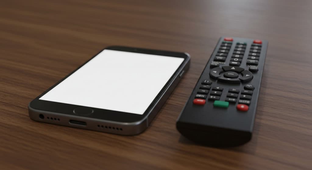 smartphone e controle remoto
