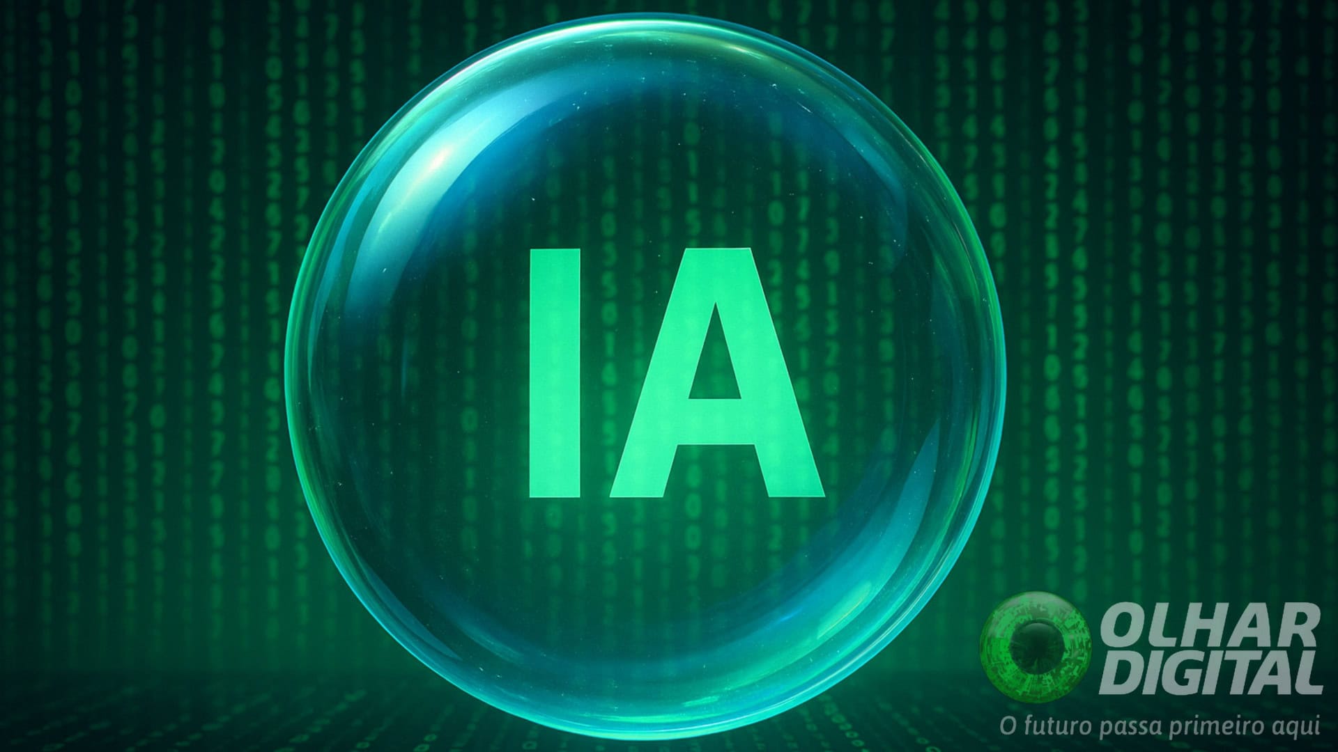 Ilustração de bolha de inteligência artificial (IA)