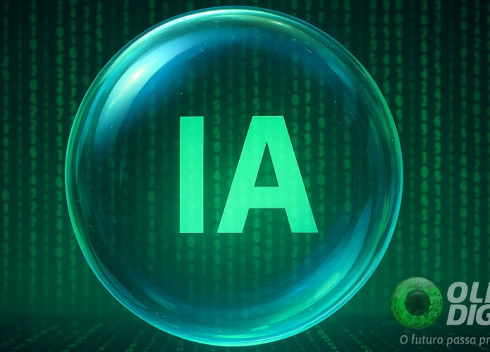 Ilustração de bolha de inteligência artificial (IA)