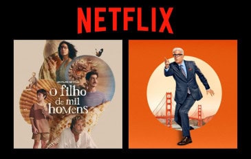 Montagem com pôsteres do filme Filho de Mil Homens e da série Um Espião Infiltrado, ambos da Netflix