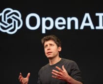 CEO da OpenAI, Sam Altman, falando em evento