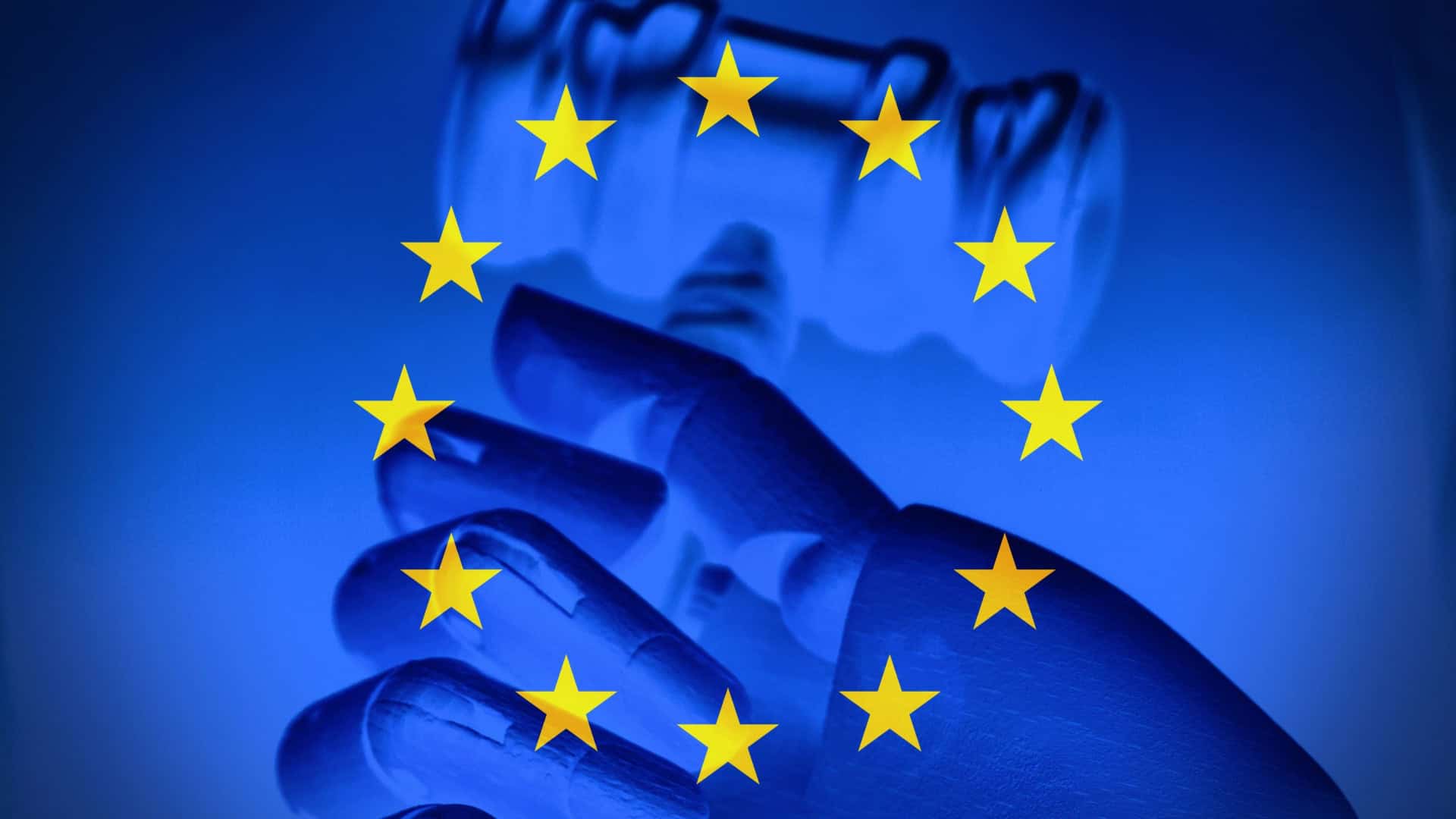 Mão de robô segurando martelo usado na Justiça para ilustrar Lei de IA (AI Act) da União Europeia (UE)