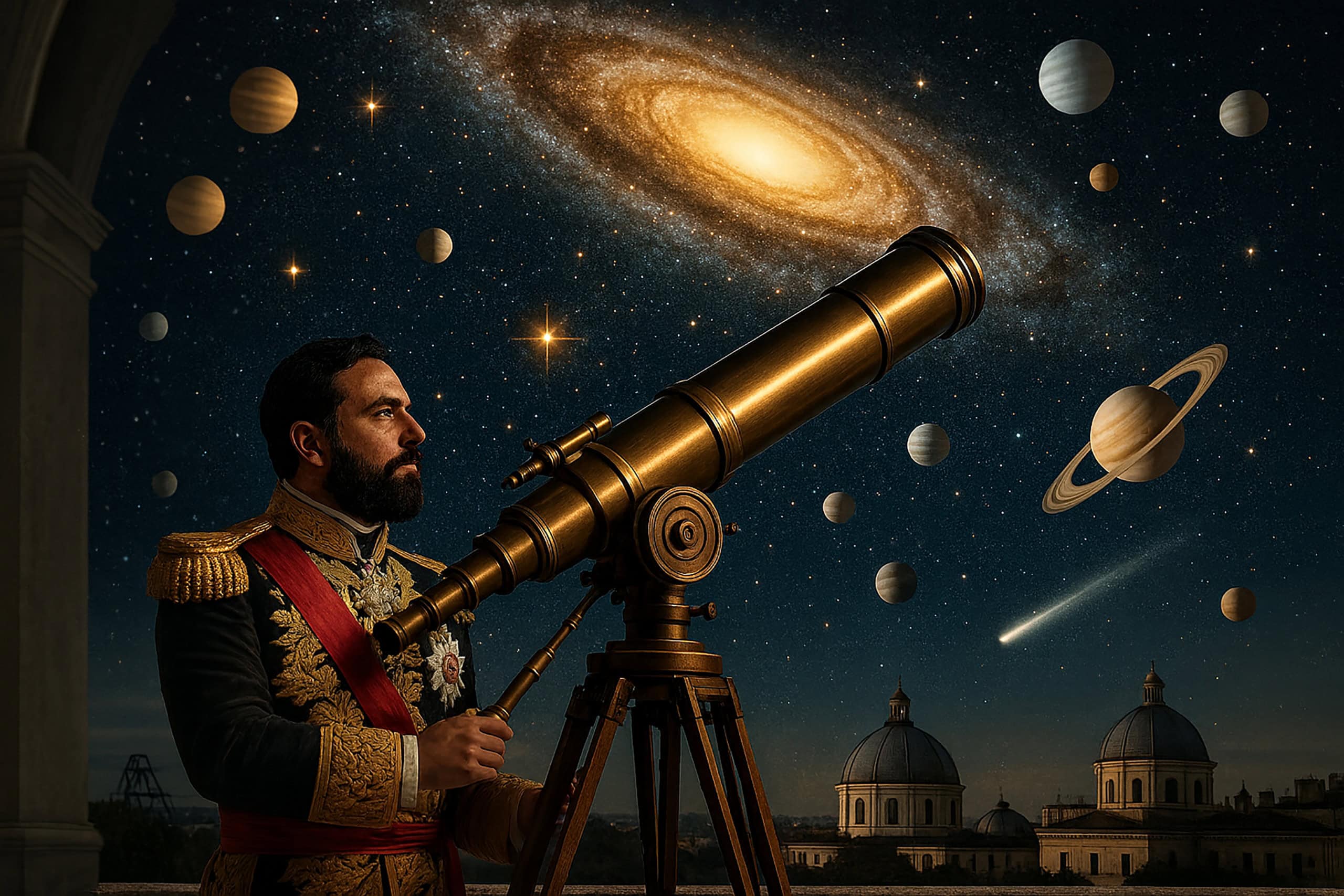 Olhar Espacial celebra bicentenário de Dom Pedro II, patrono da astronomia brasileira