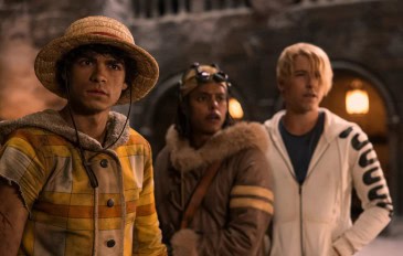 Iñaki Godoy como Monkey D. Luffy, Jacob Romero como Usopp, Taz Skylar como Sanji no live action de One Piece na Netflix