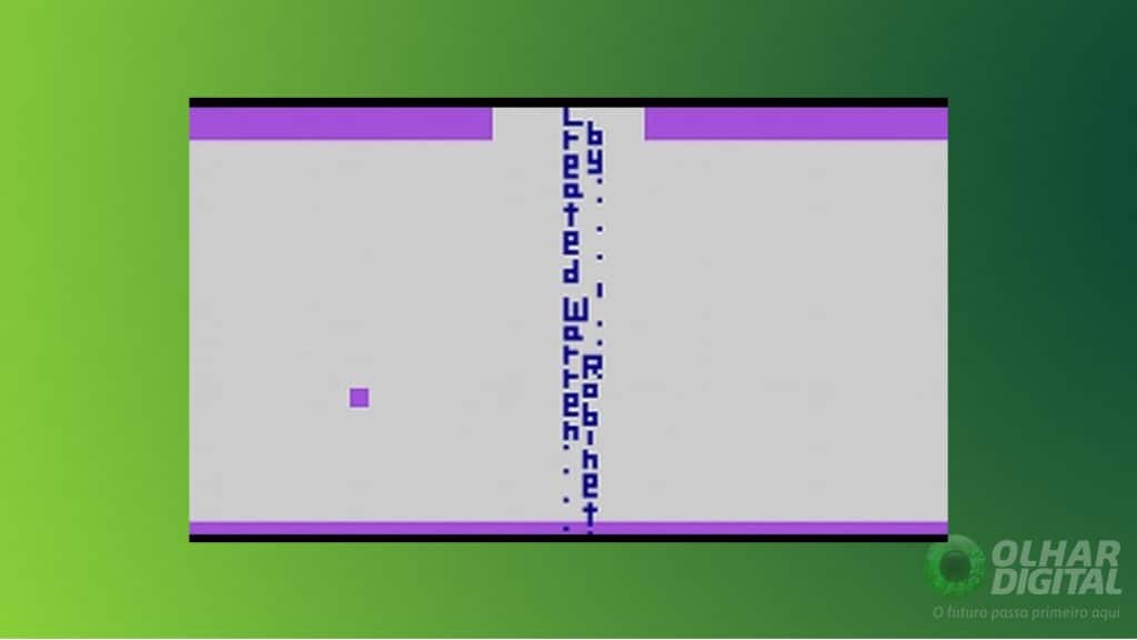 Warren Robinett dentro do jogo Adventure, do Atari 2600. Ele escondeu seu próprio nome como um dos primeiros easter eggs da história dos games