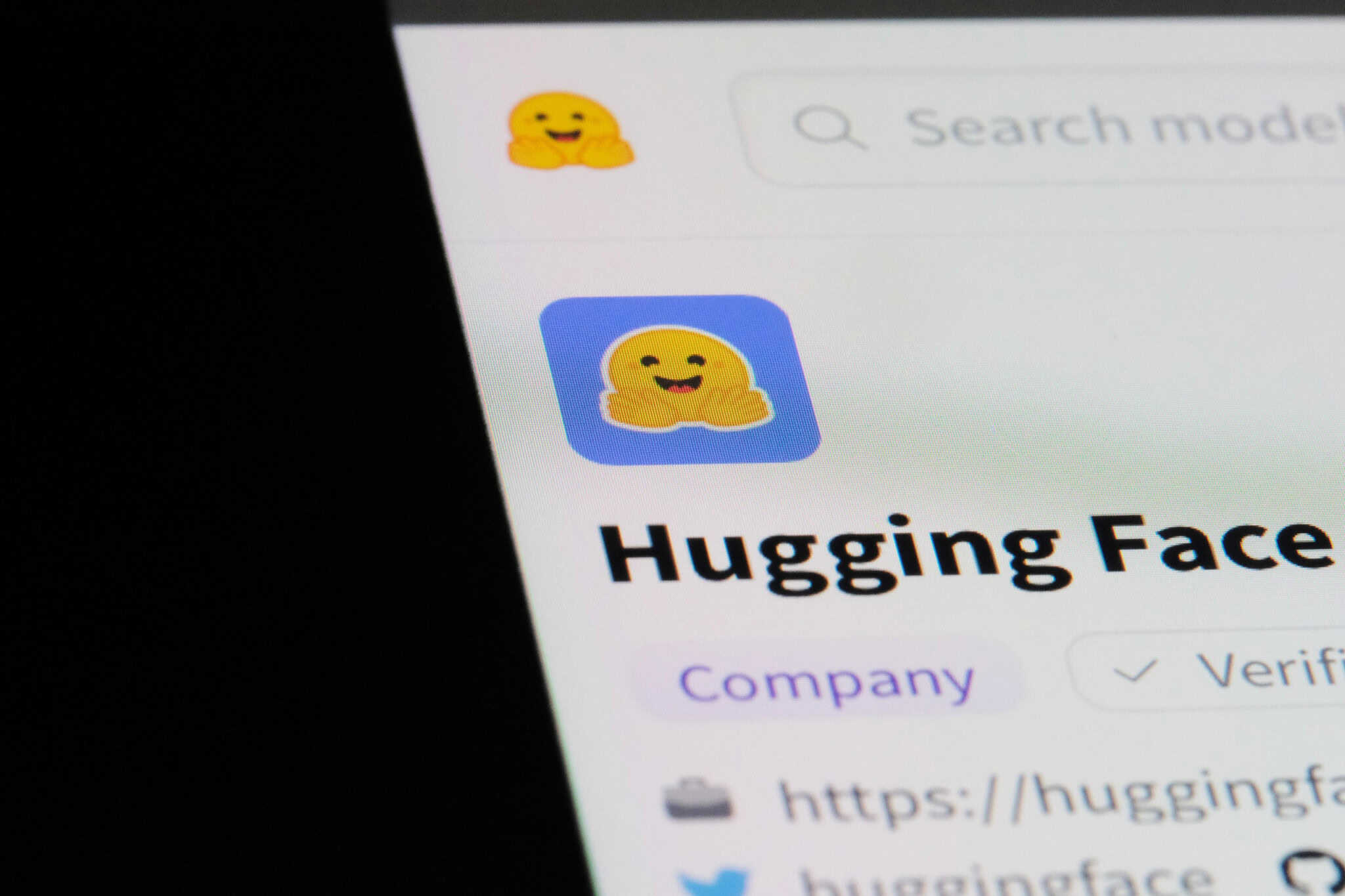 Página do Hugging Face