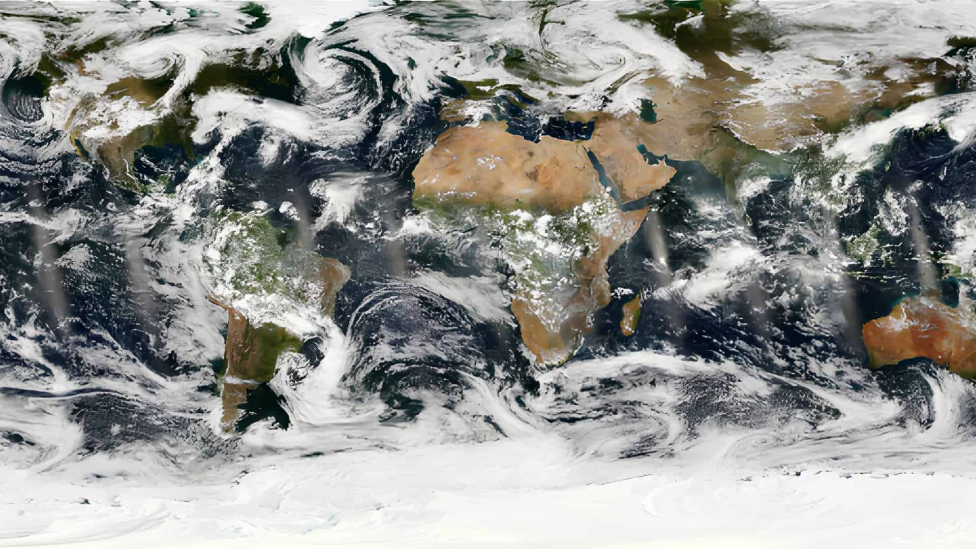 Primeira imagem global registrada pelo sensor MERSI-III a bordo do satélite FY-3H