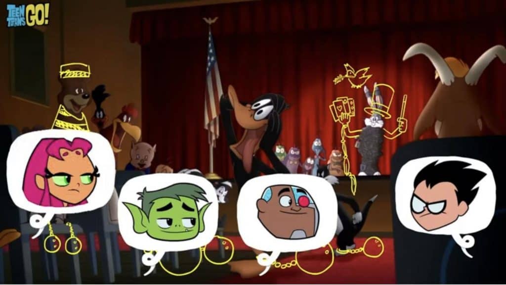 Os Jovens Titãs Assistem Space Jam