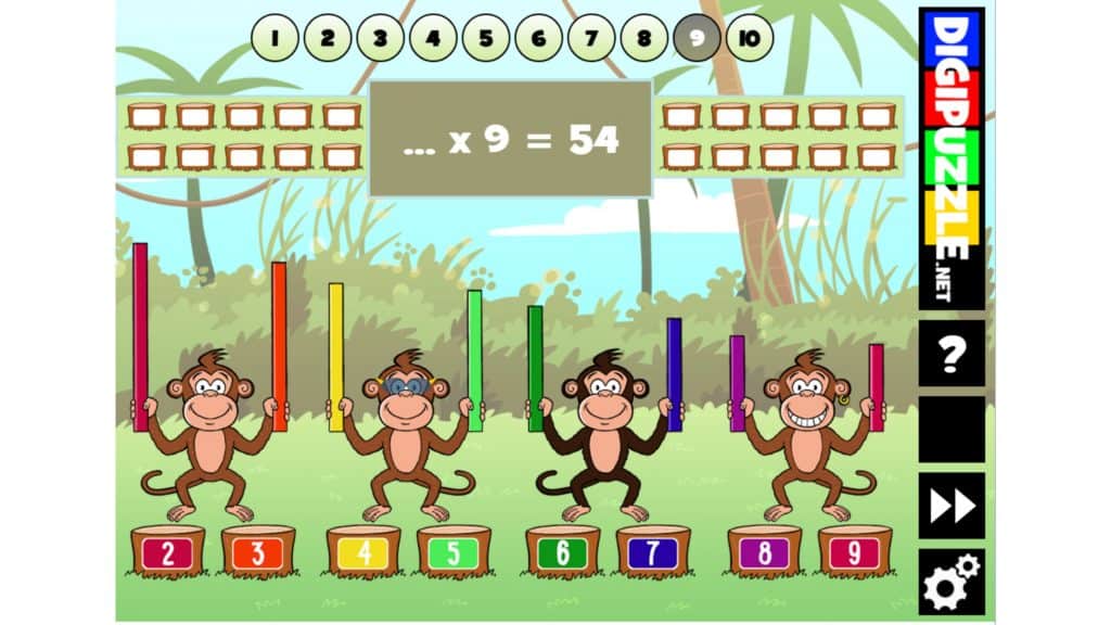 MACACOS MATEMÁTICOS: Tabuada 