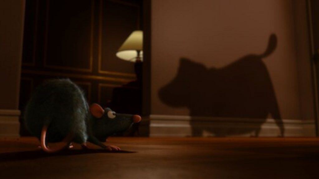 A sombra do cachorro Doug aparece em Ratatouille