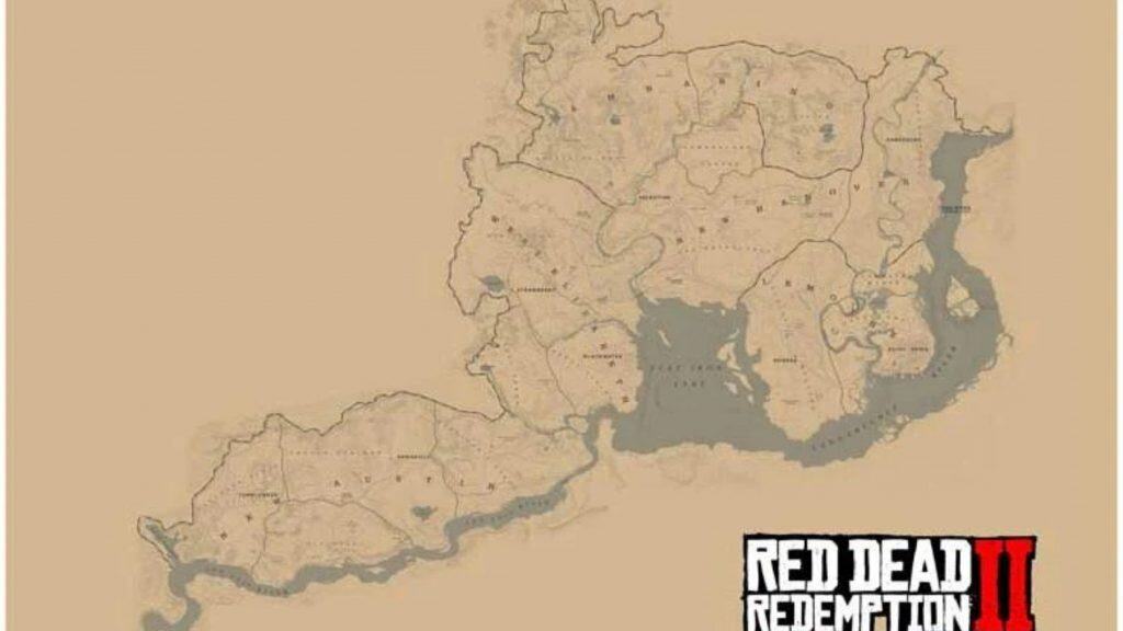 Mapa do jogo Red Dead Redemption 2