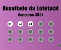 Resultado Lotofácil concurso 3531